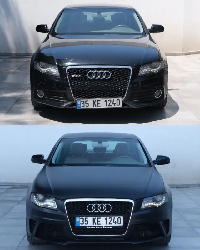 Audi A6 Aracımıza “Mat Dark Black” Renk Değişimi. 

💥 Ön Rs4 tampon
💥 Rs4 Panjur